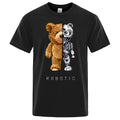 Funny Ted Bear Robot Tshirt Robotic Bear Men Short Sleeve Fashion Casual Clothing Summer Cotton Tees Oversized Street T-Shirts