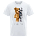 Funny Ted Bear Robot Tshirt Robotic Bear Men Short Sleeve Fashion Casual Clothing Summer Cotton Tees Oversized Street T-Shirts